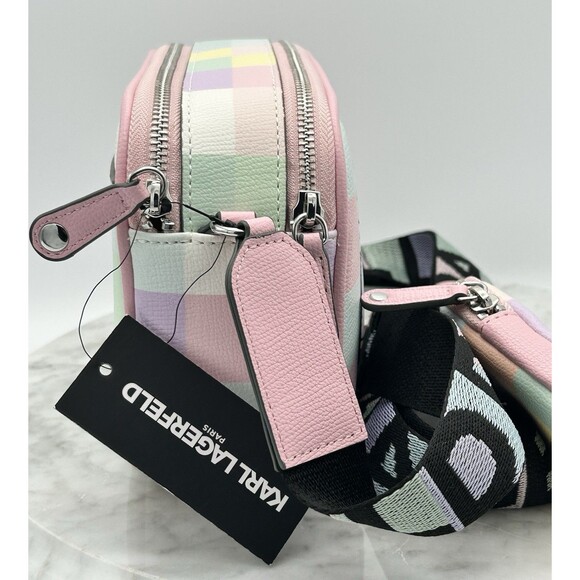 Karl Lagerfeld Crossbody Multi Blush Pastel Camera Bag Purse & Mini Wallet NWT - Picture 5 of 8
